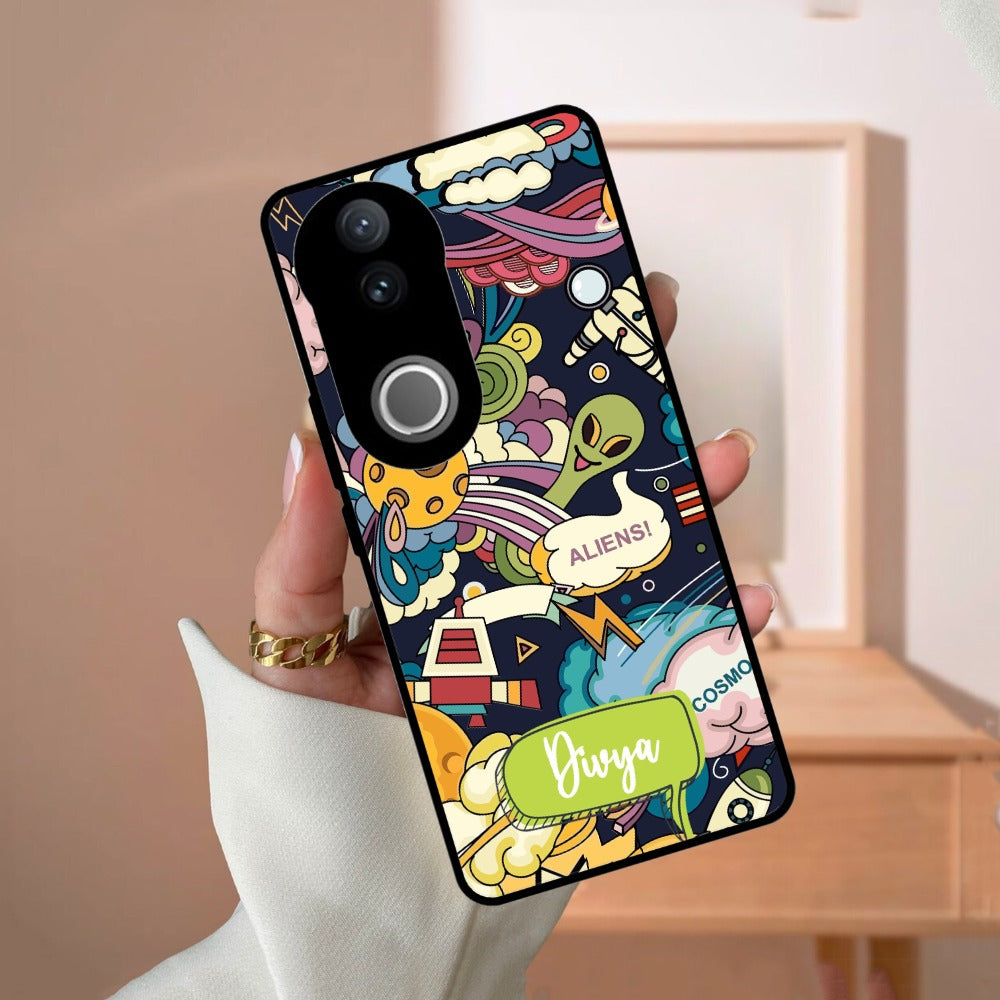 Space Glossy Metal Case Cover For Vivo