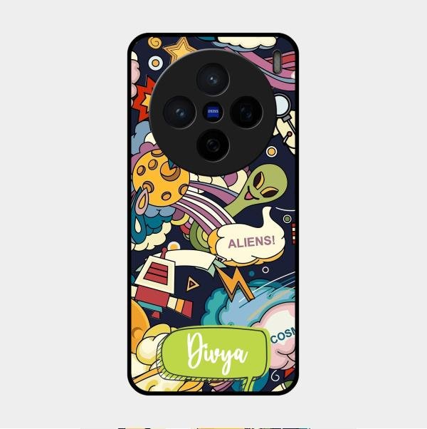 Space Glossy Metal Case Cover For Vivo X200 5G