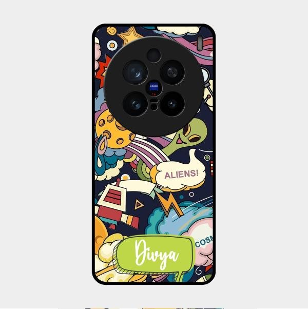 Space Glossy Metal Case Cover For Vivo X200 Pro 5G