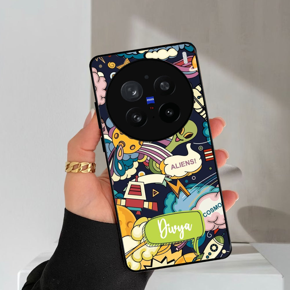 Space Glossy Metal Case Cover For Vivo