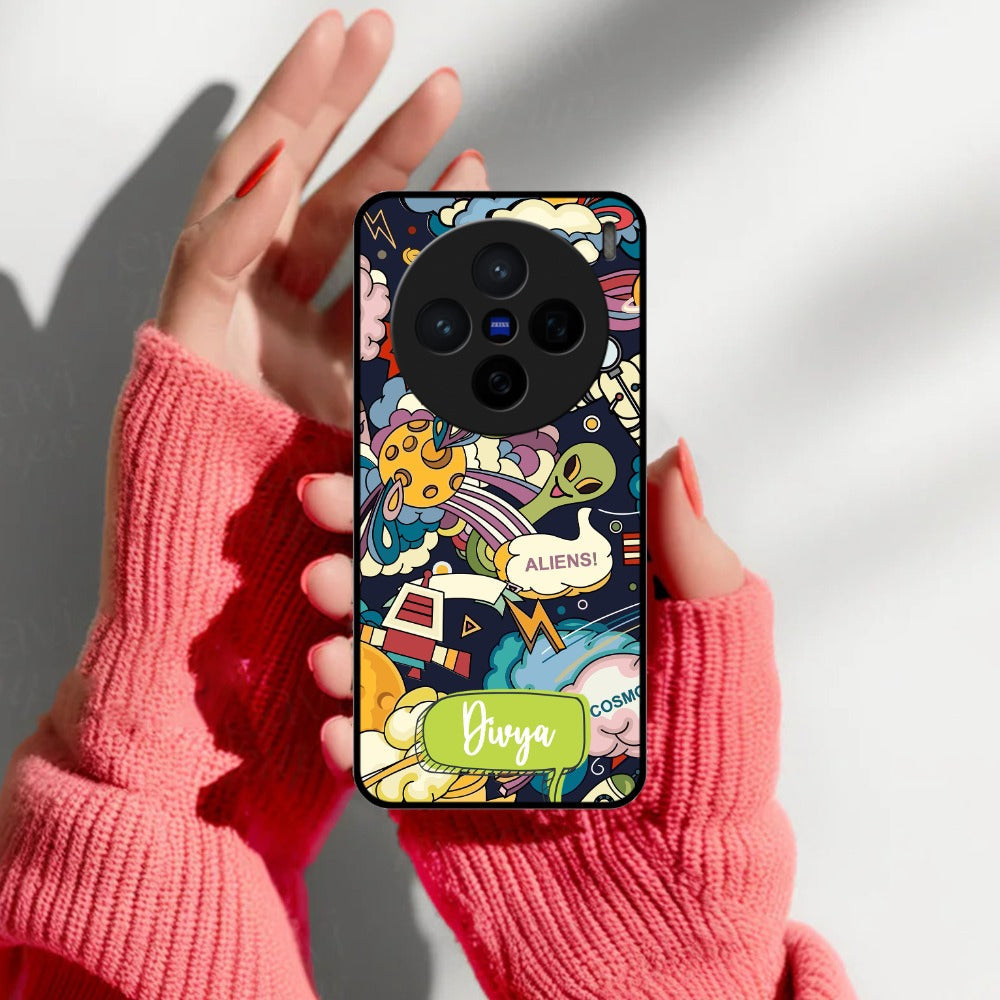 Space Glossy Metal Case Cover For Vivo