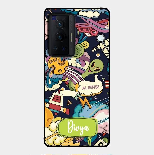 Space Glossy Metal Case Cover For Vivo X70 Pro 5G