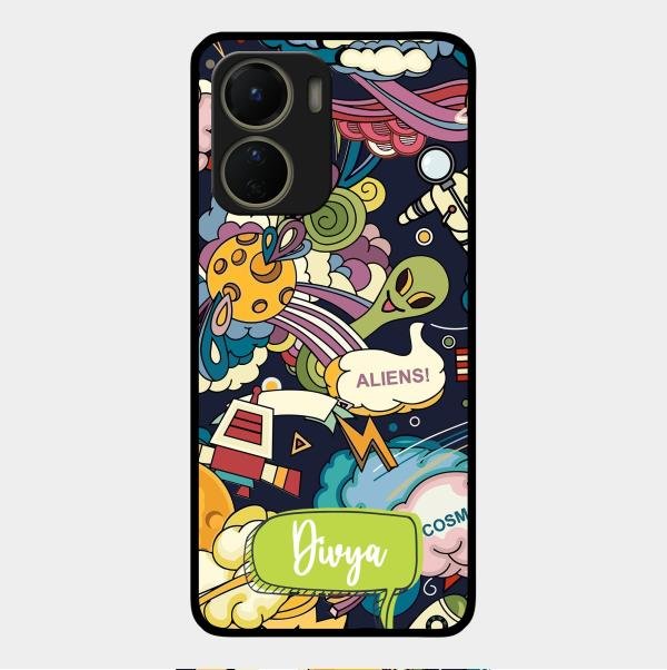 Space Glossy Metal Case Cover For Vivo Y16