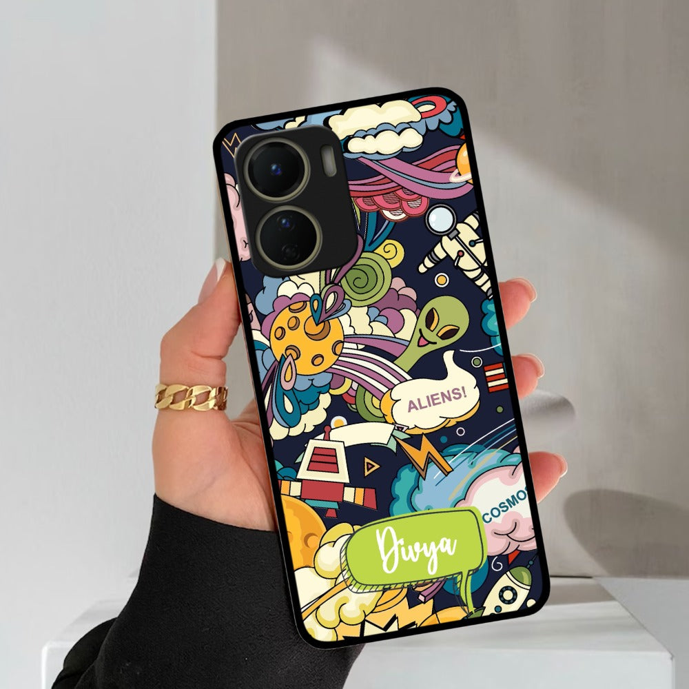 Space Glossy Metal Case Cover For Vivo