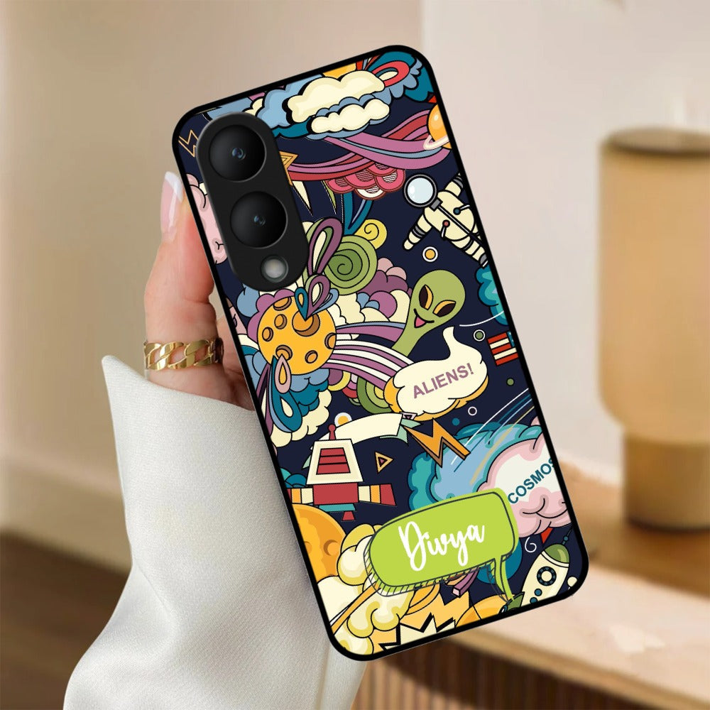 Space Glossy Metal Case Cover For Vivo