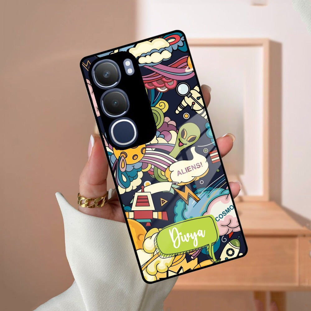 Space Glossy Metal Case Cover For Vivo