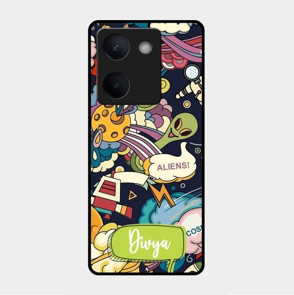 Space Glossy Metal Case Cover For Vivo Y300 Plus 5G