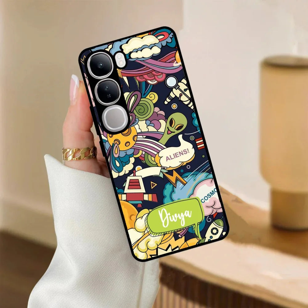 Space Glossy Metal Case Cover For Vivo - ShopOnCliQ