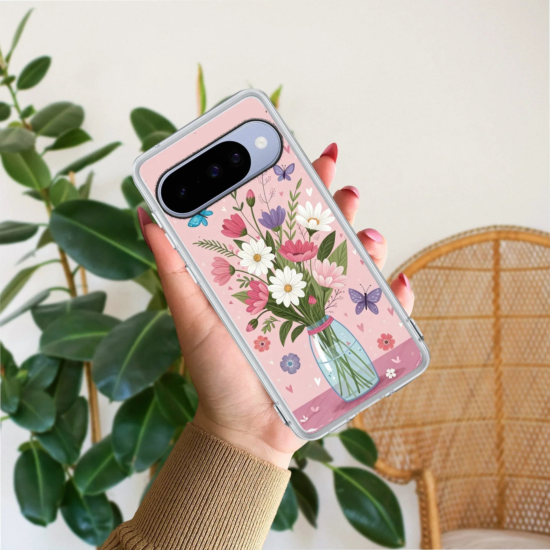 Spring in a Vase Transparent Silicon Case For Google Pixel 10