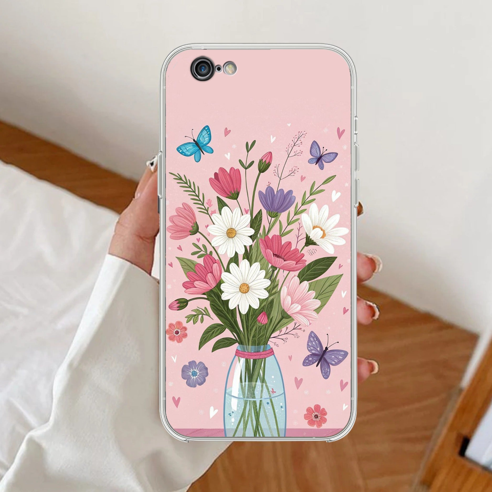 Spring in a Vase Transparent Silicon Case For iPhone 7 / iPhone 8 / iPhone Se 2020
