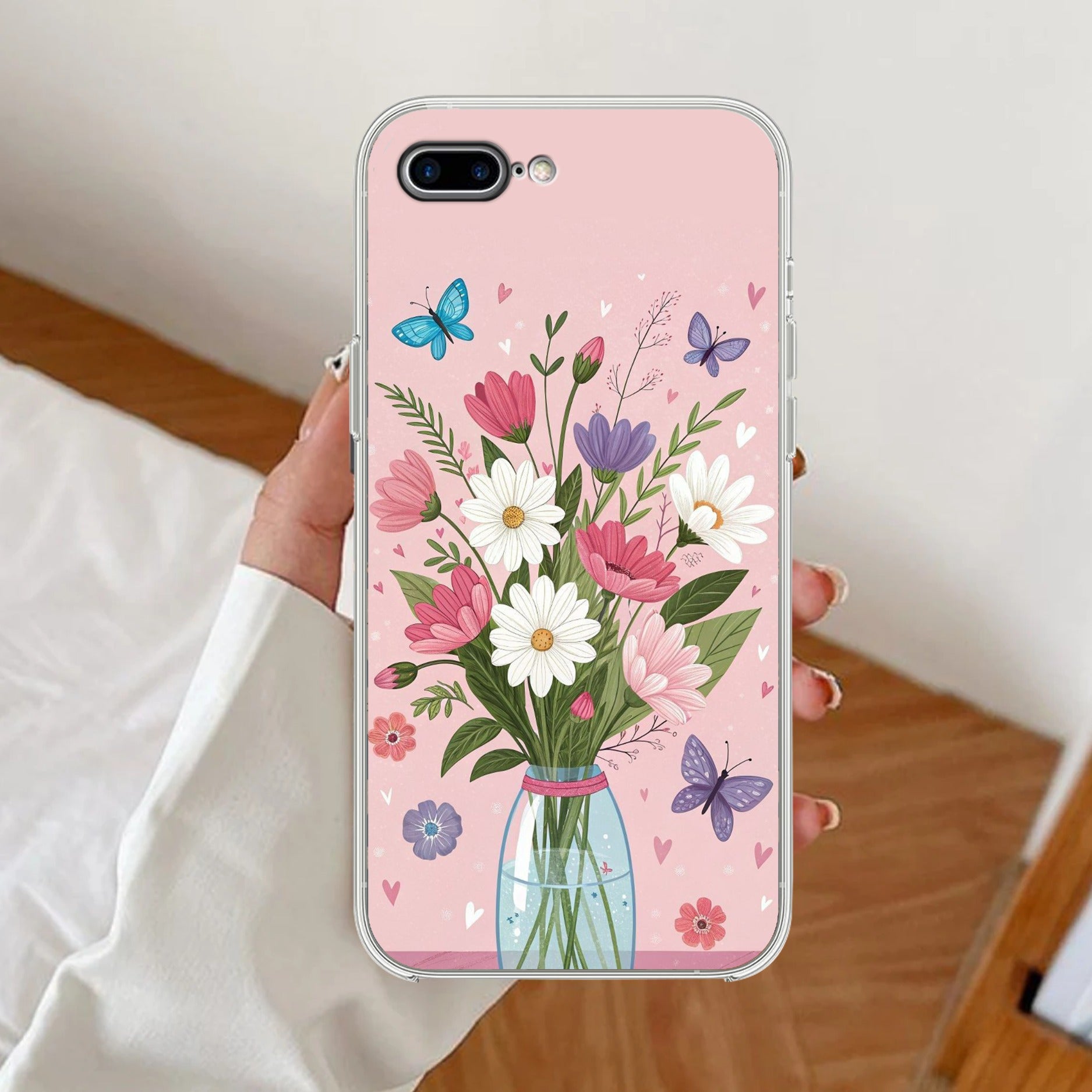 Spring in a Vase Transparent Silicon Case For iPhone 7 Plus / iPhone 8 Plus