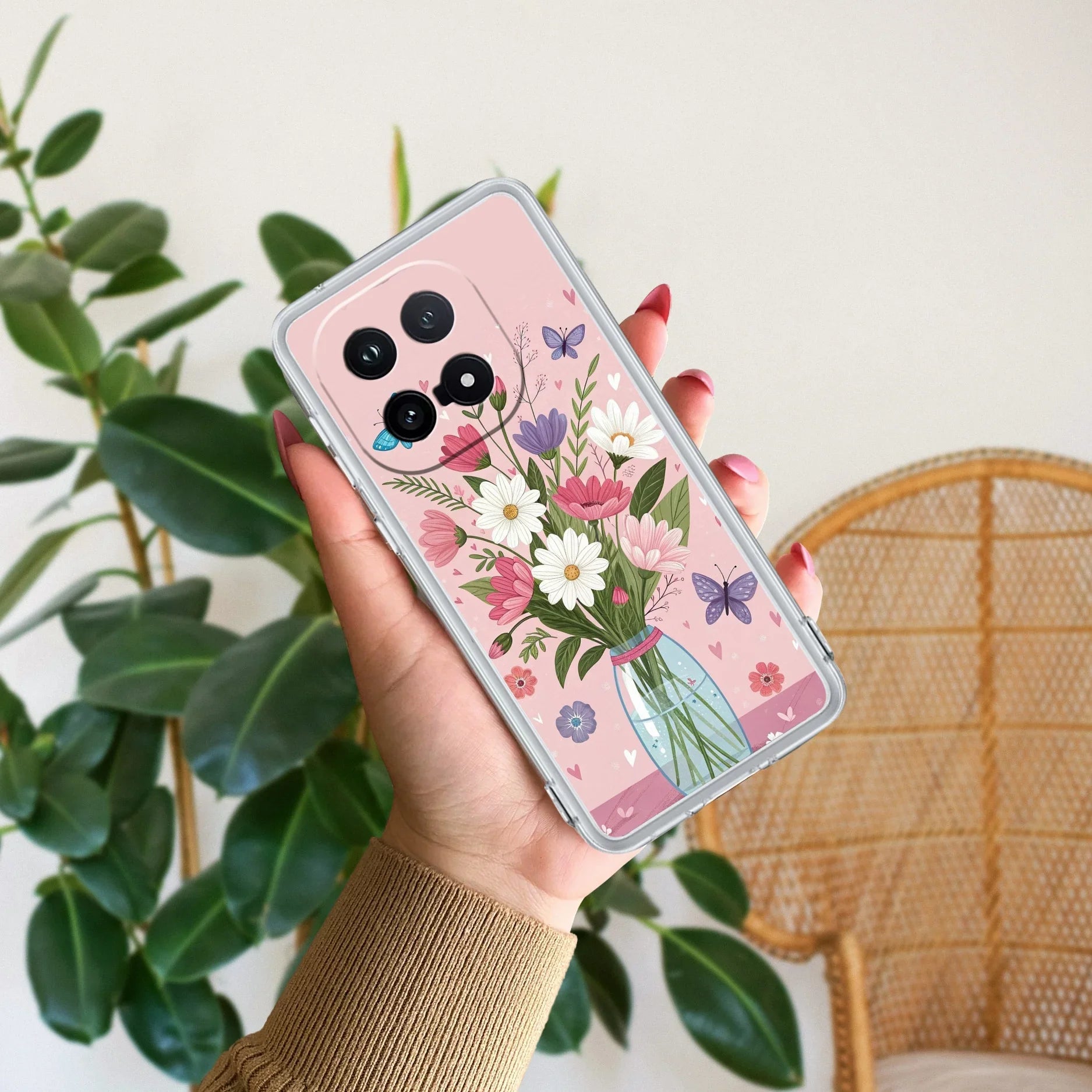 Spring in a Vase Transparent Silicon Case For iQOO 15 5G