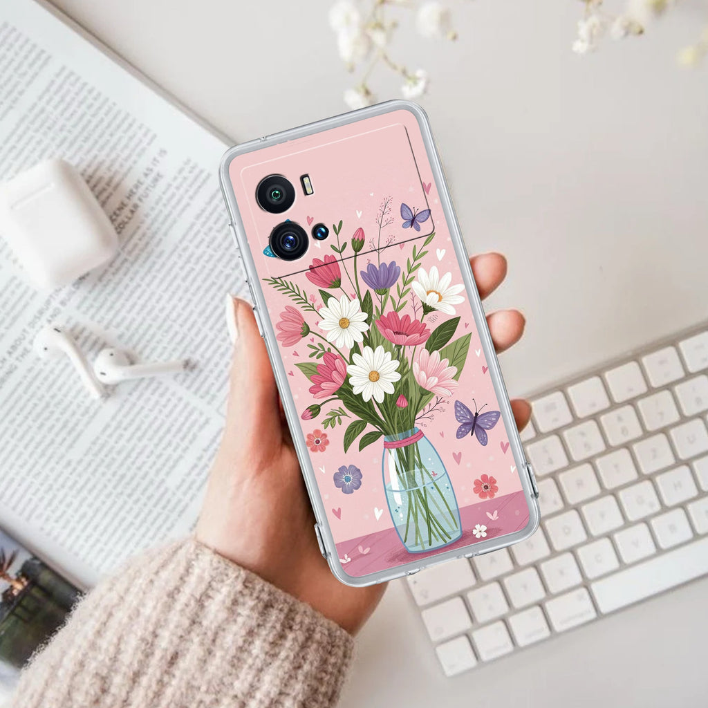 Spring in a Vase Transparent Silicon Case For iQOO Neo 7 Pro 5G