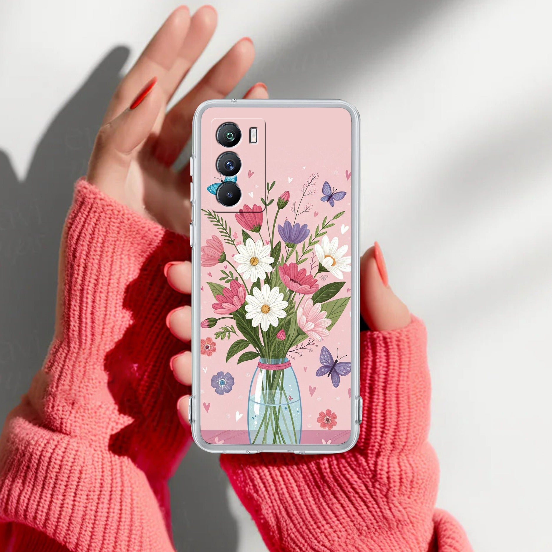 Spring in a Vase Transparent Silicon Case For iQOO 9 SE 5G
