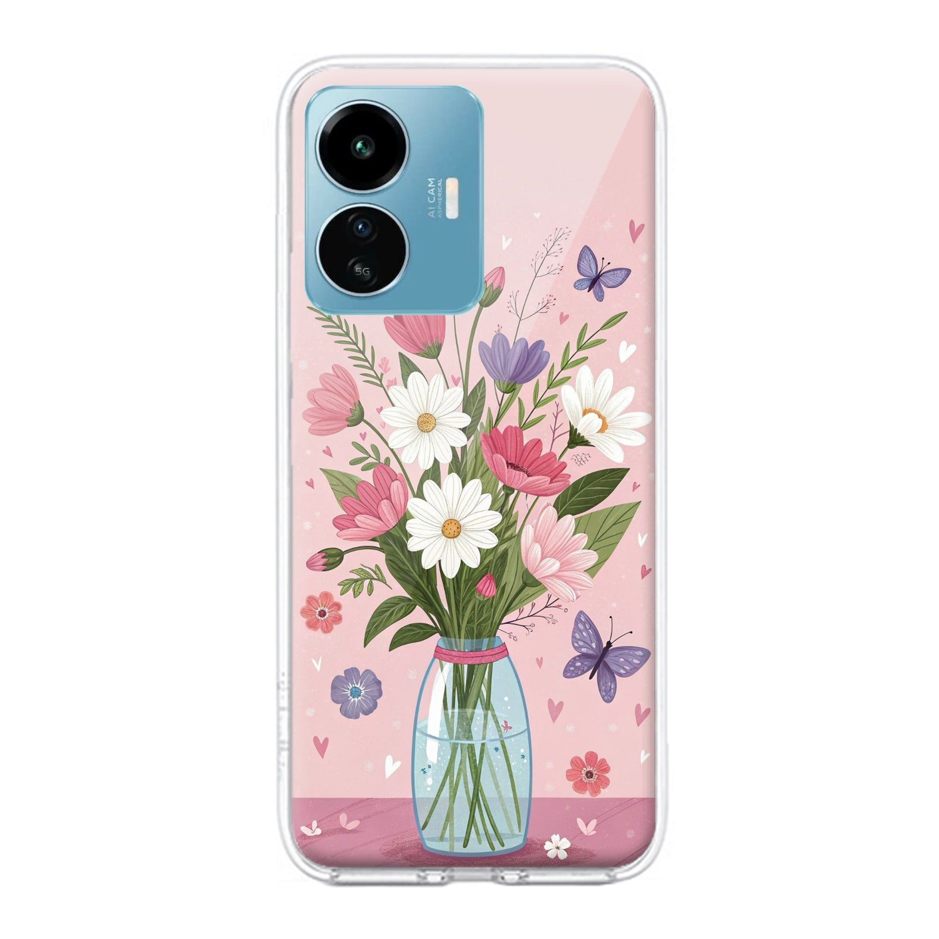 Spring in a Vase Transparent Silicon Case For iQOO Z6 Lite 5G