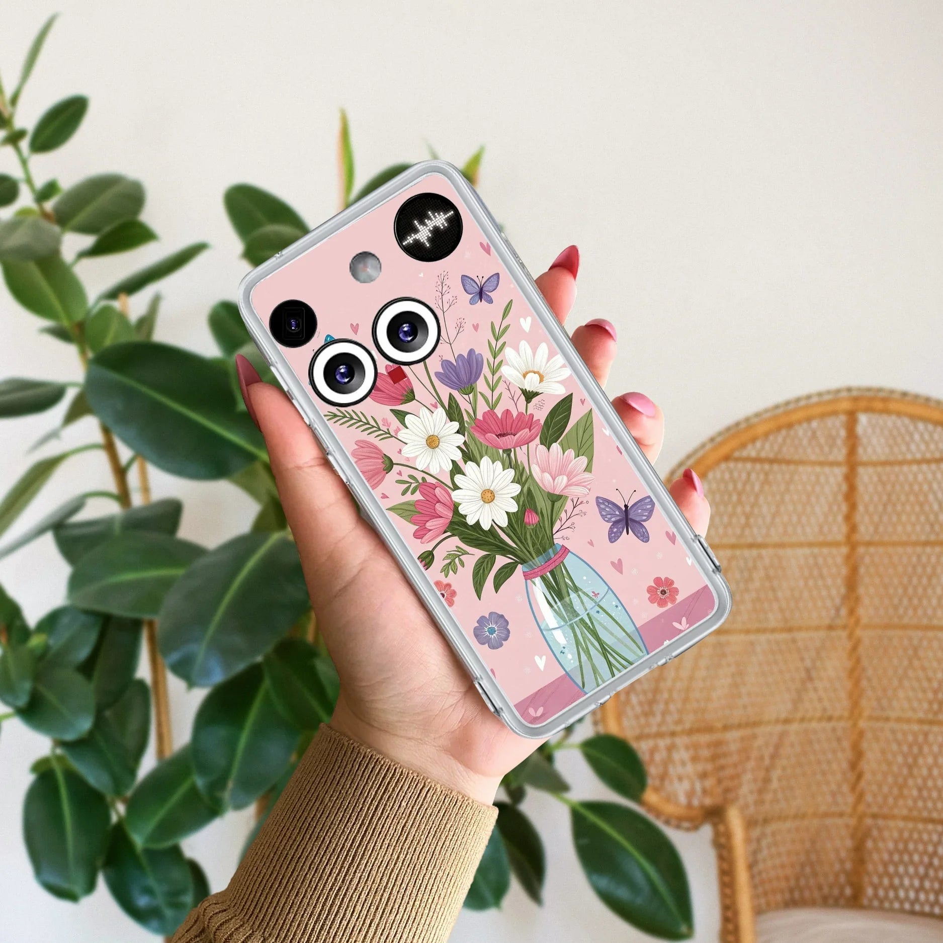 Spring in a Vase Transparent Silicon Case For Nothing - ShopOnCliQ