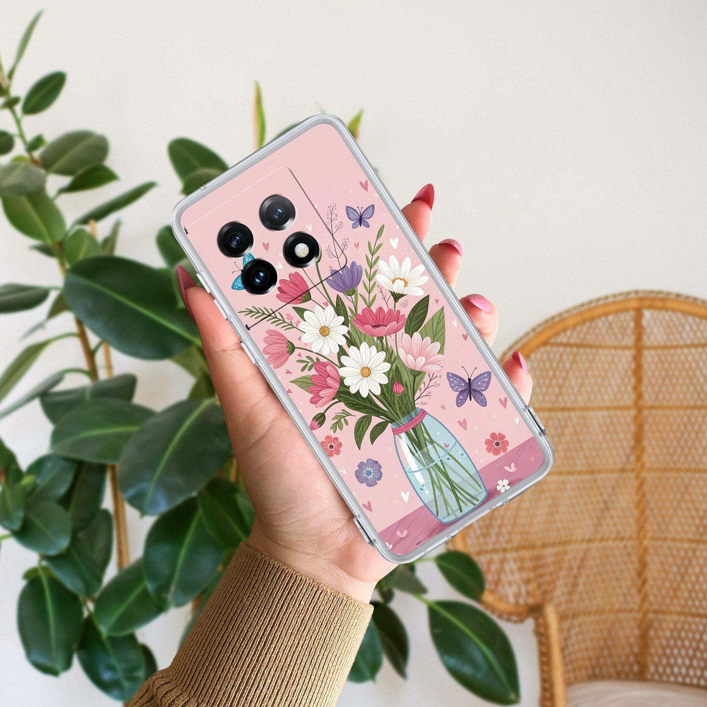 Spring in a Vase Transparent Silicon Case For OnePlus