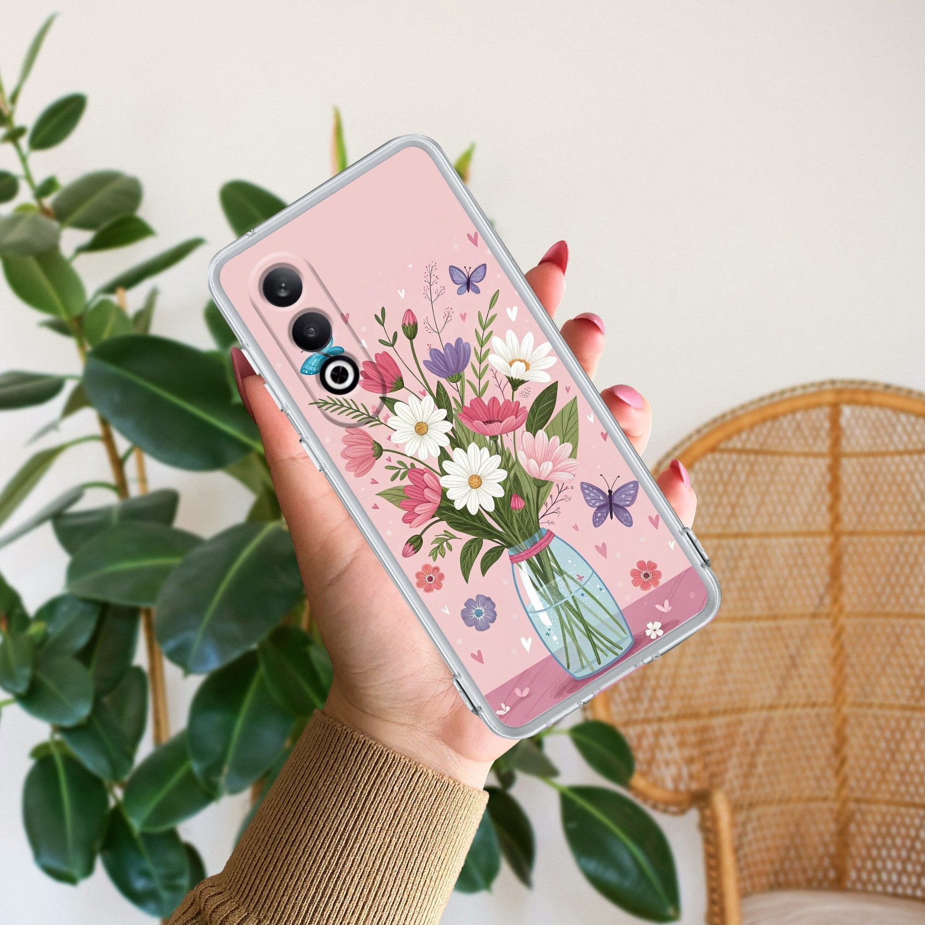 Spring in a Vase Transparent Silicon Case For OnePlus Nord CE 4 5G