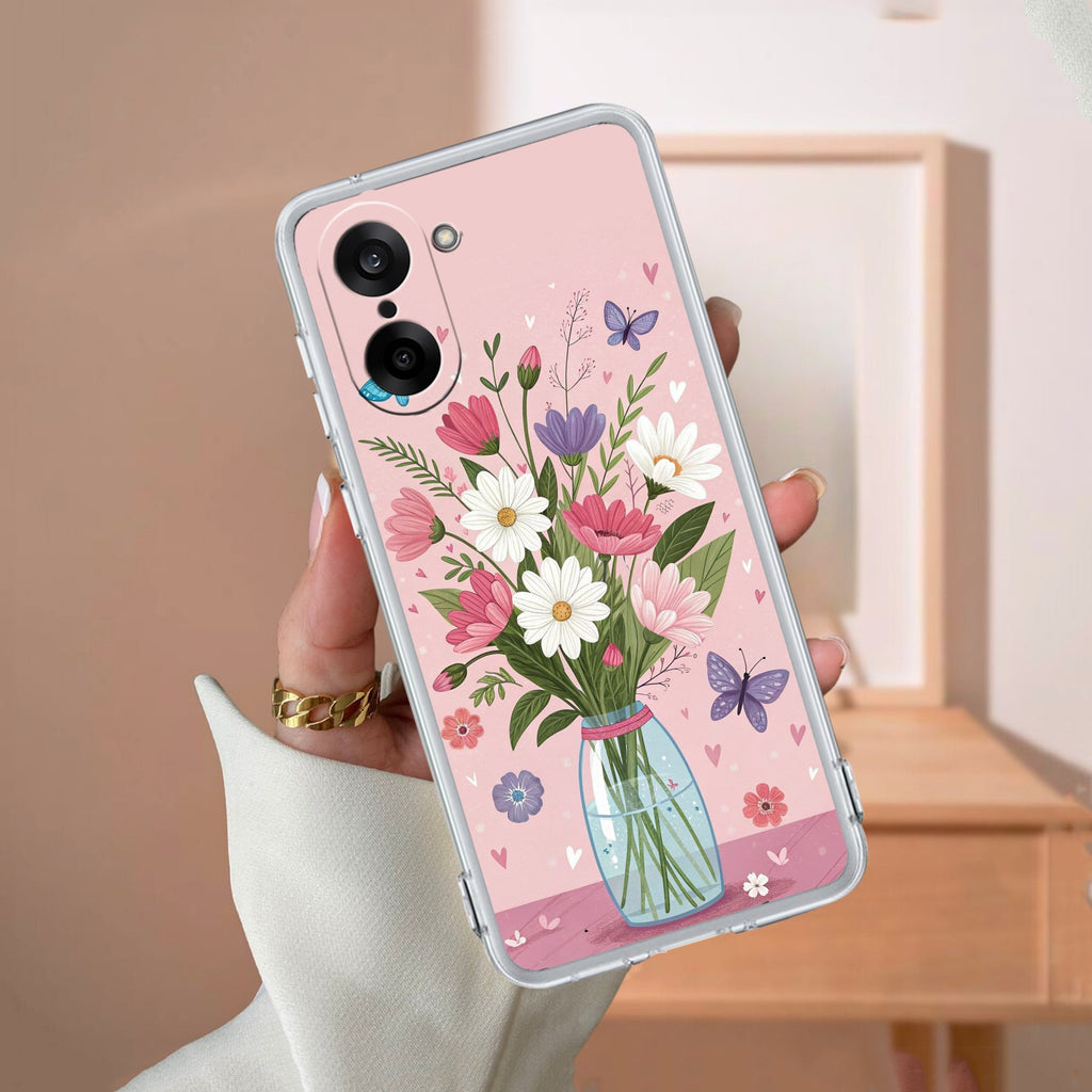 Spring in a Vase Transparent Silicon Case For OnePlus Nord 2T 5G
