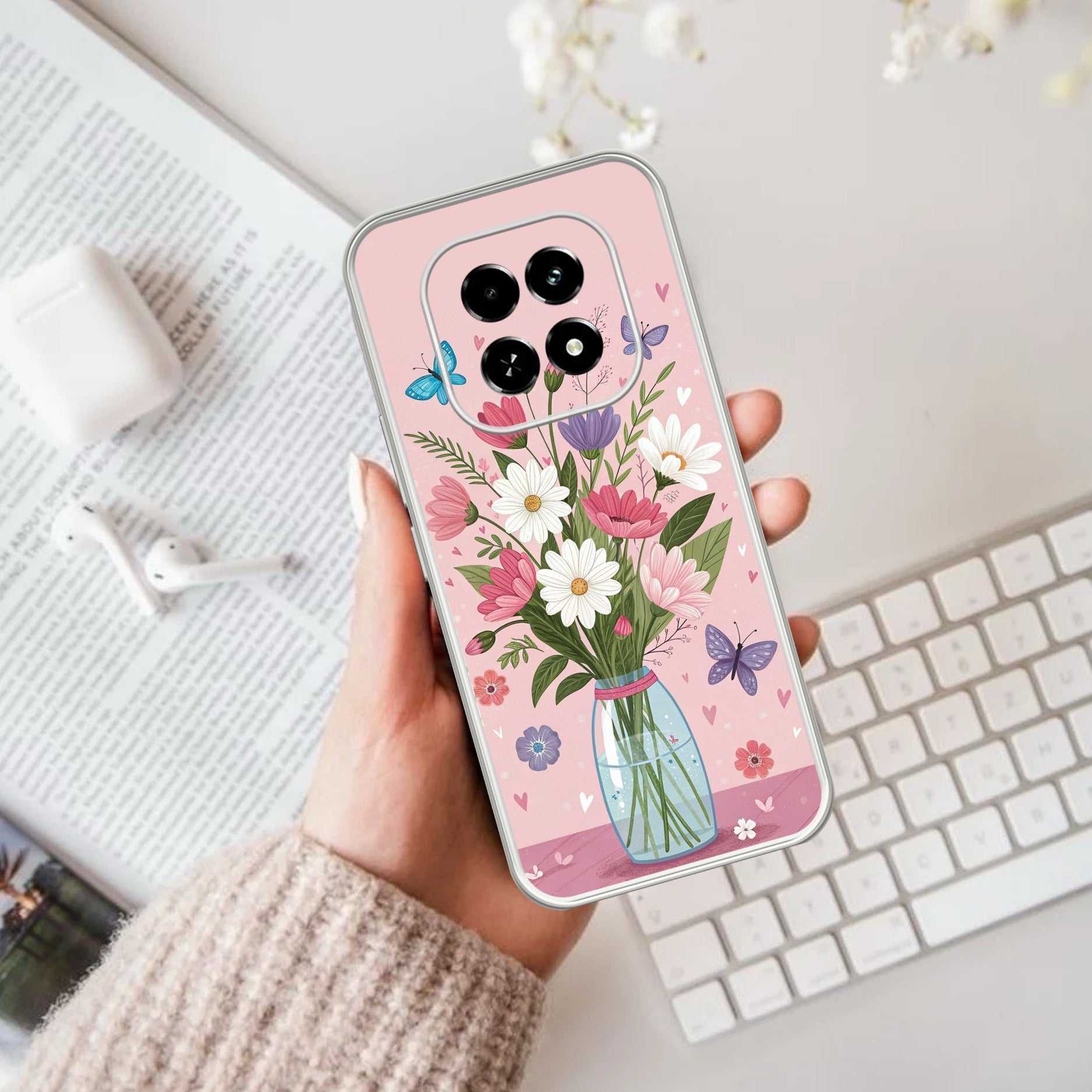 Spring in a Vase Anti Yellow Case For Oppo F29 5G