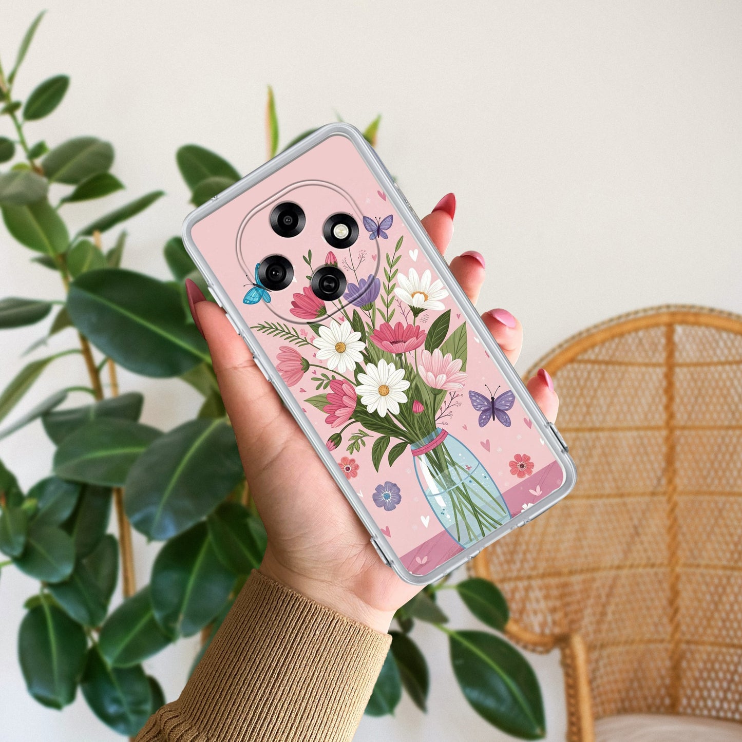 Spring in a Vase Transparent Silicon Case For Oppo