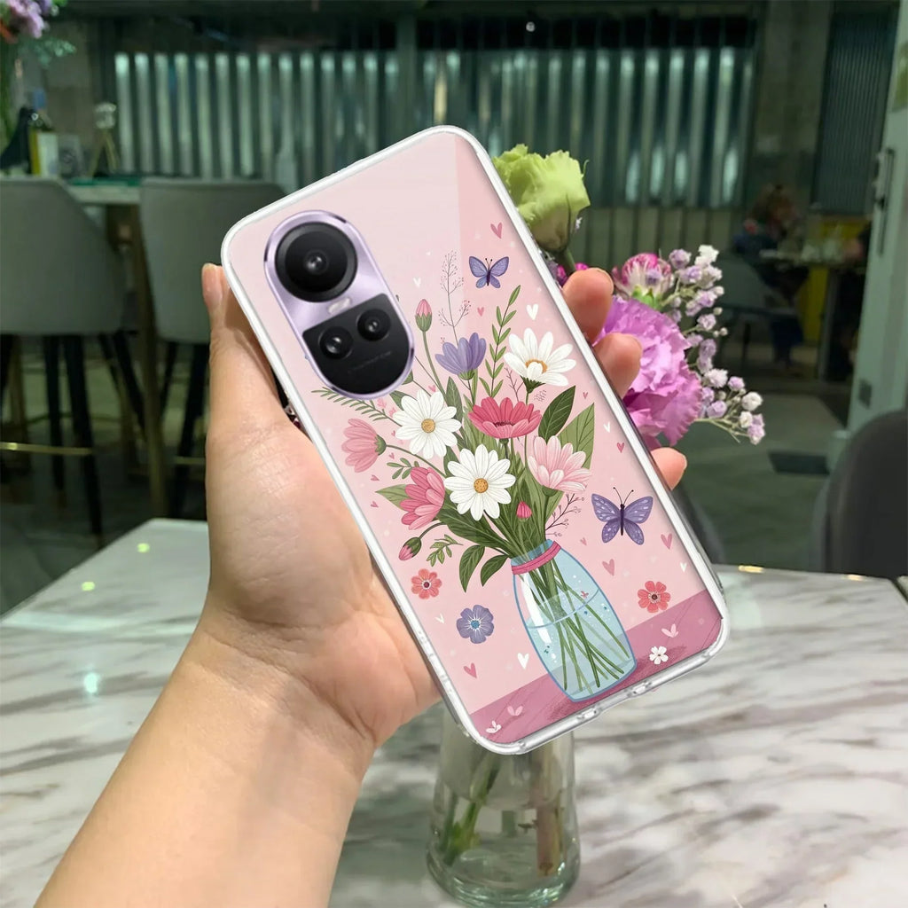 Spring in a Vase Anti Yellow Case For Oppo Reno 10 5G