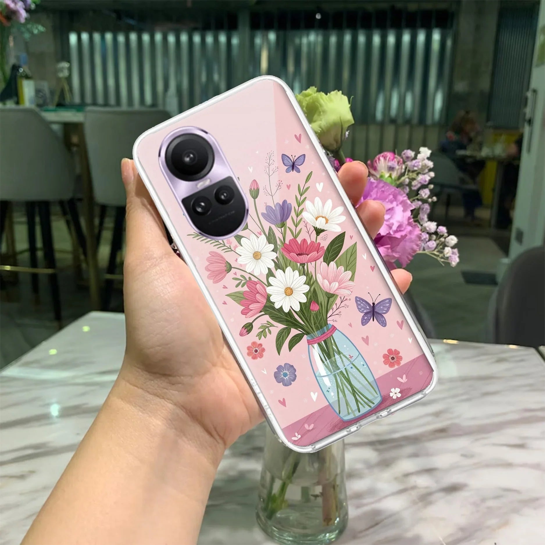 Spring in a Vase Transparent Silicon Case For Oppo - ShopOnCliQ
