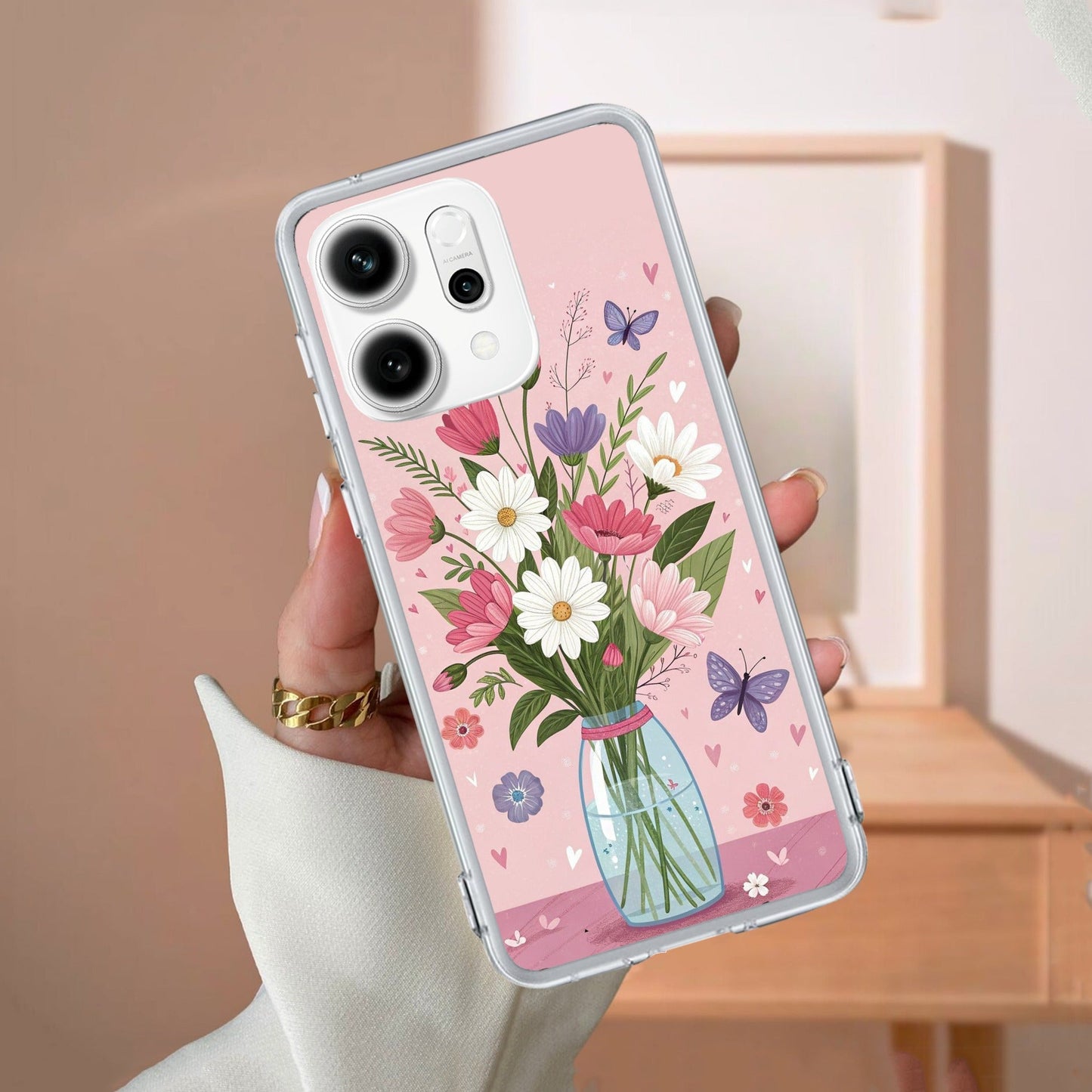 Spring in a Vase Transparent Silicon Case For Oppo