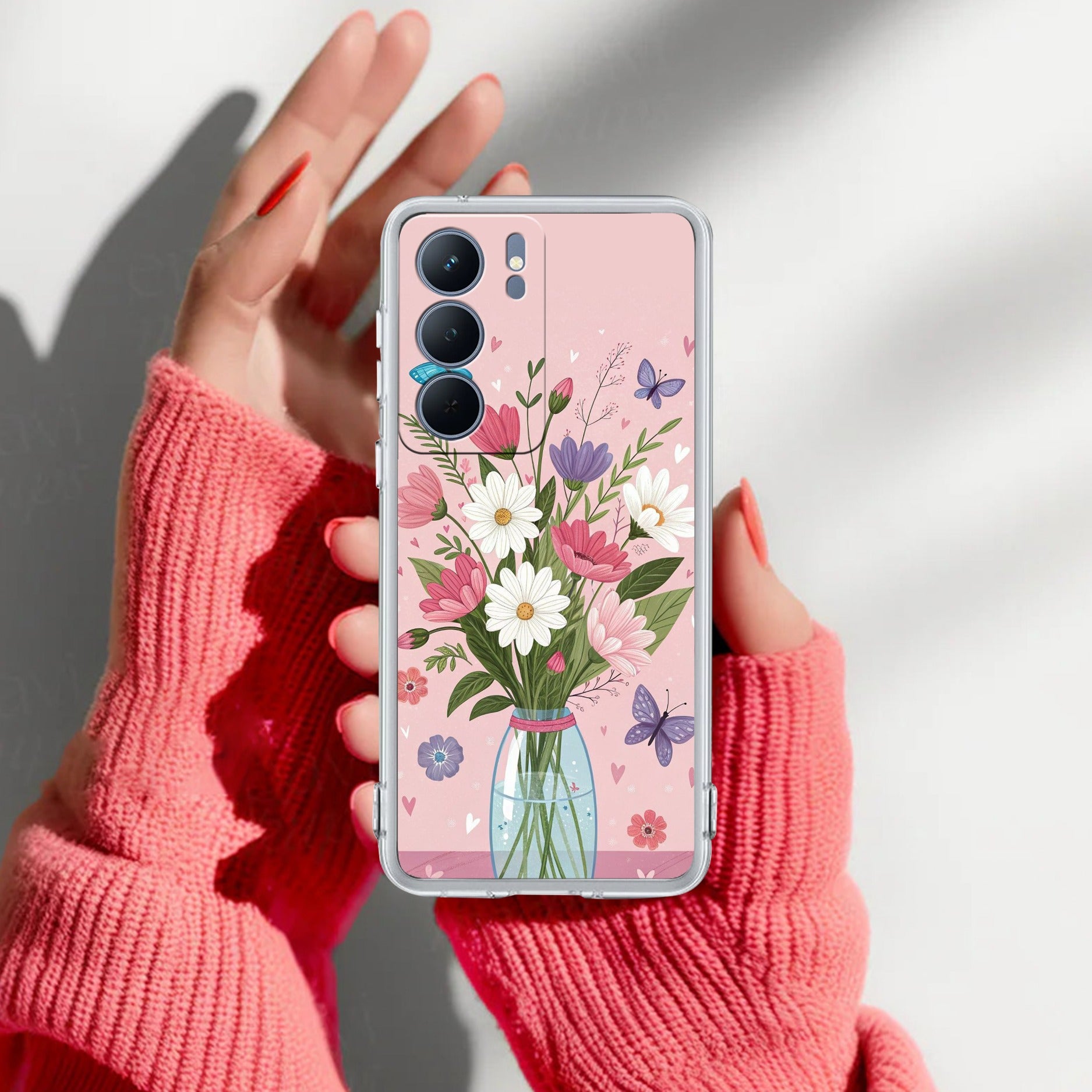 Spring in a Vase Transparent Silicon Case For Realme P3x 5G