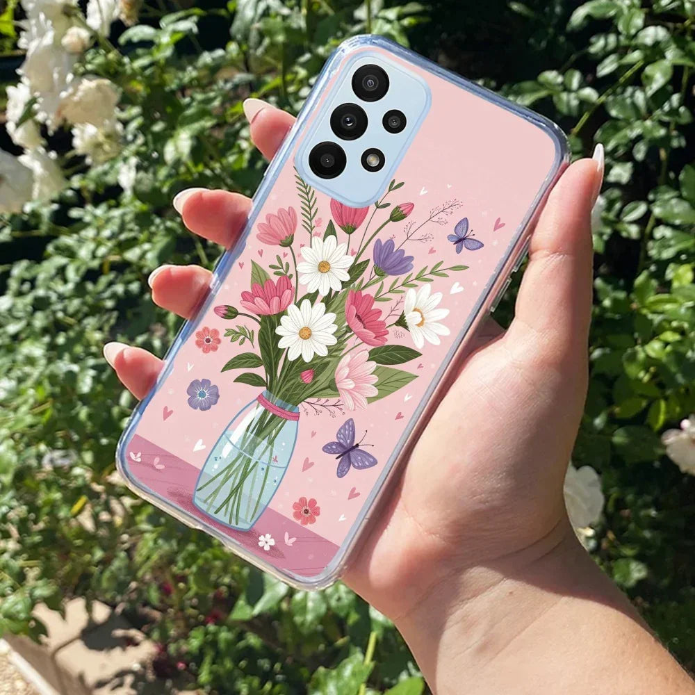 Spring in a Vase Transparent Silicon Case For Samsung Galaxy A33
