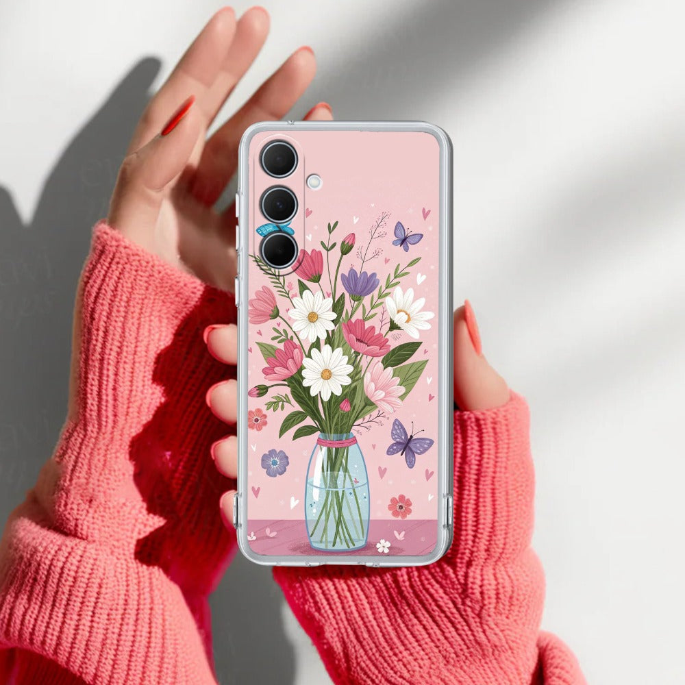 Spring in a Vase Transparent Silicon Case For Samsung