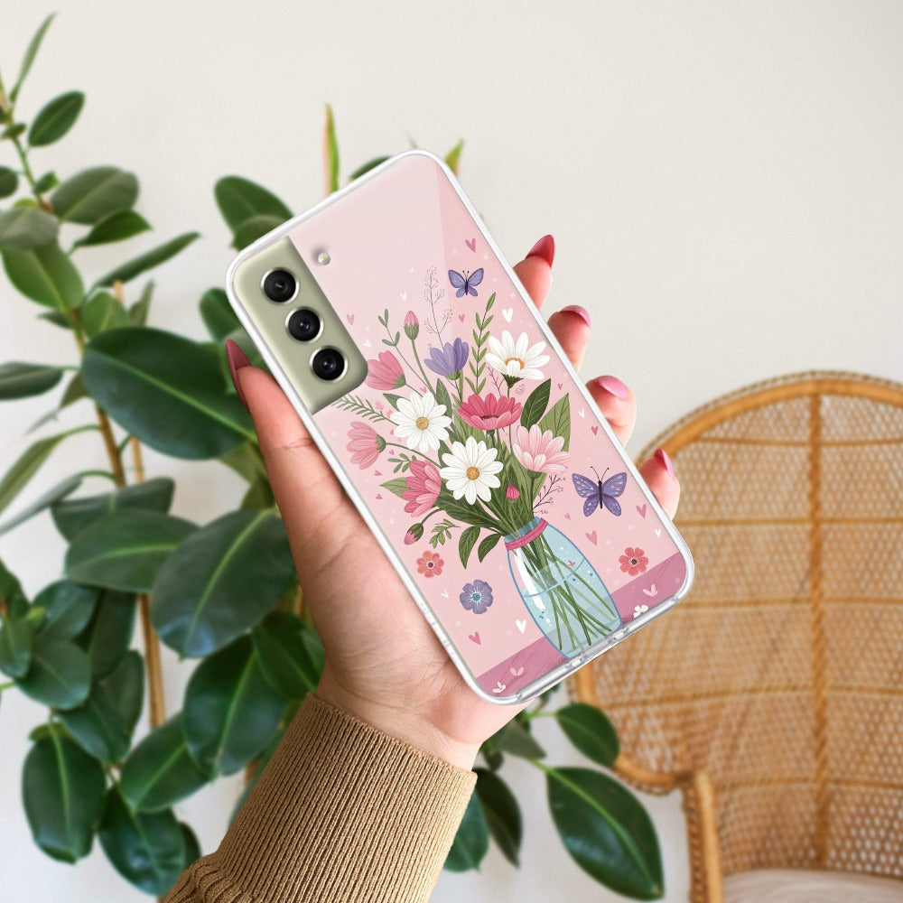 Spring in a Vase Transparent Silicon Case For Samsung