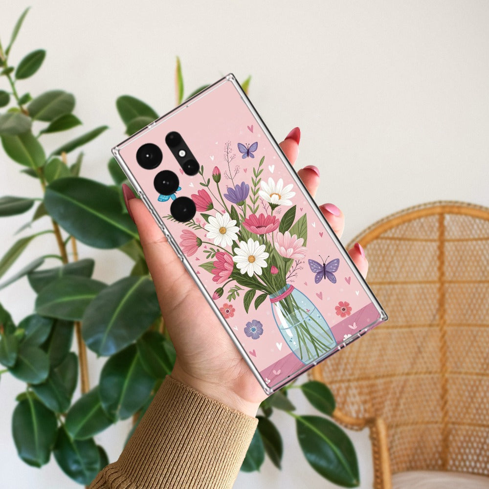 Spring in a Vase Transparent Silicon Case For Samsung