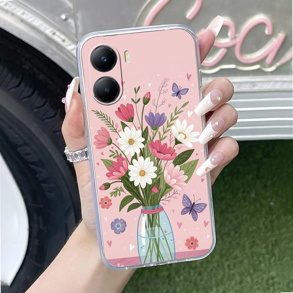 Spring in a Vase Transparent Silicon Case For Vivo T2x 5G
