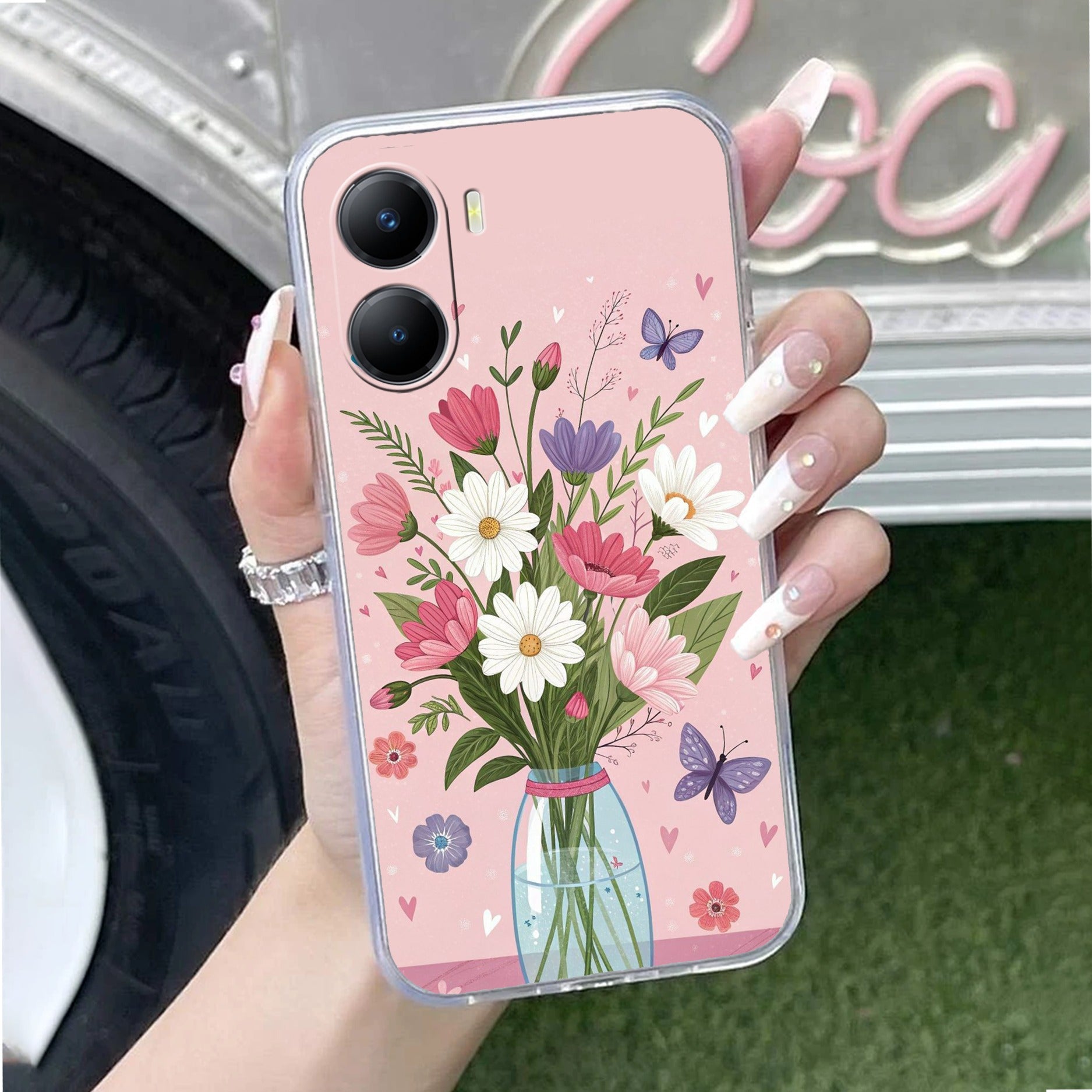 Spring in a Vase Transparent Silicon Case For Vivo T2x 5G