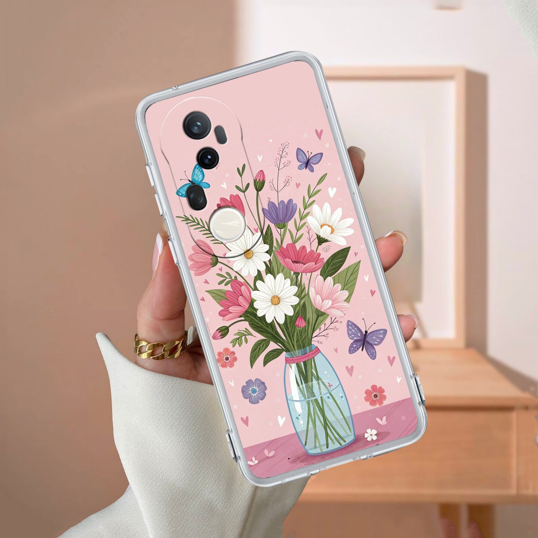 Spring in a Vase Transparent Silicon Case For Vivo T2 Pro 5G
