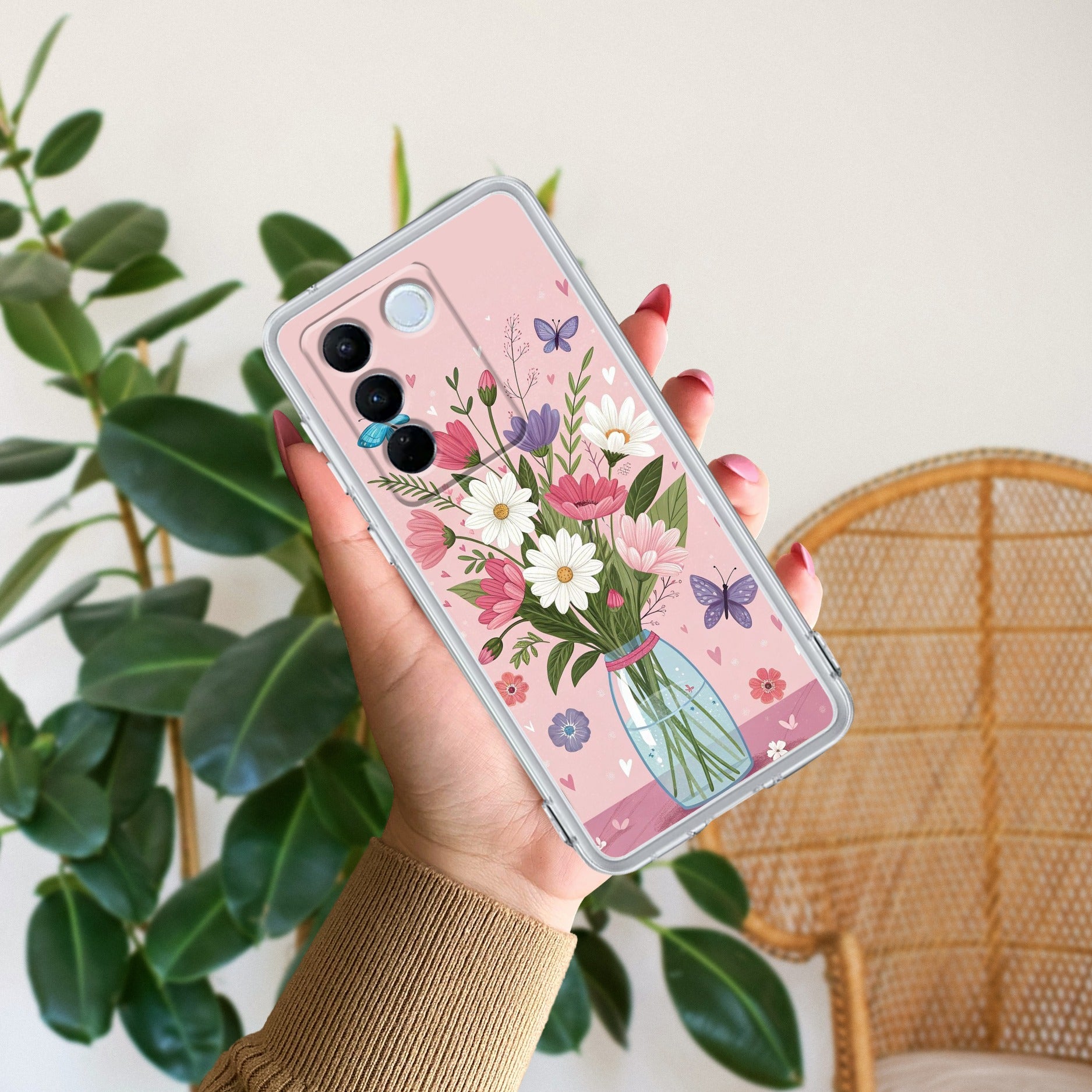 Spring in a Vase Anti Yellow Case For Vivo V27 Pro 5G