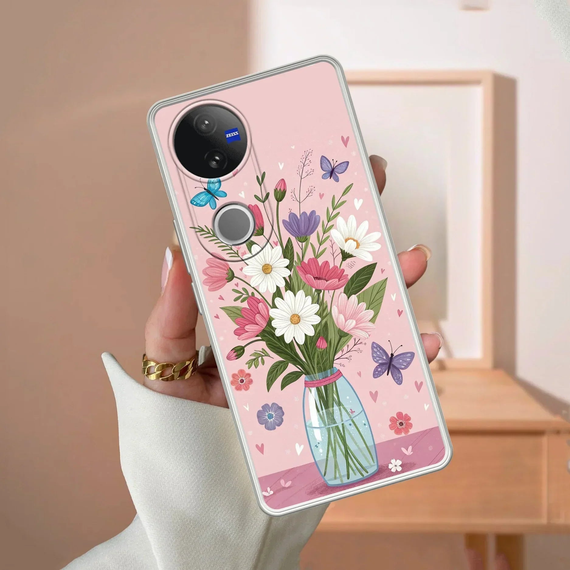 Spring in a Vase Transparent Silicon Case For Vivo Y300 5G