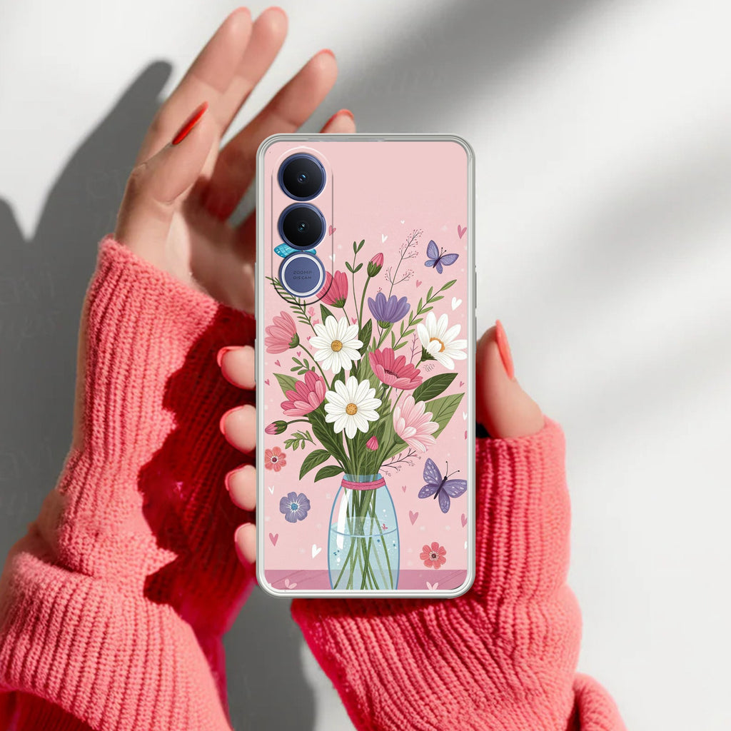 Spring in a Vase Anti Yellow Case For Vivo V70 FE 5G