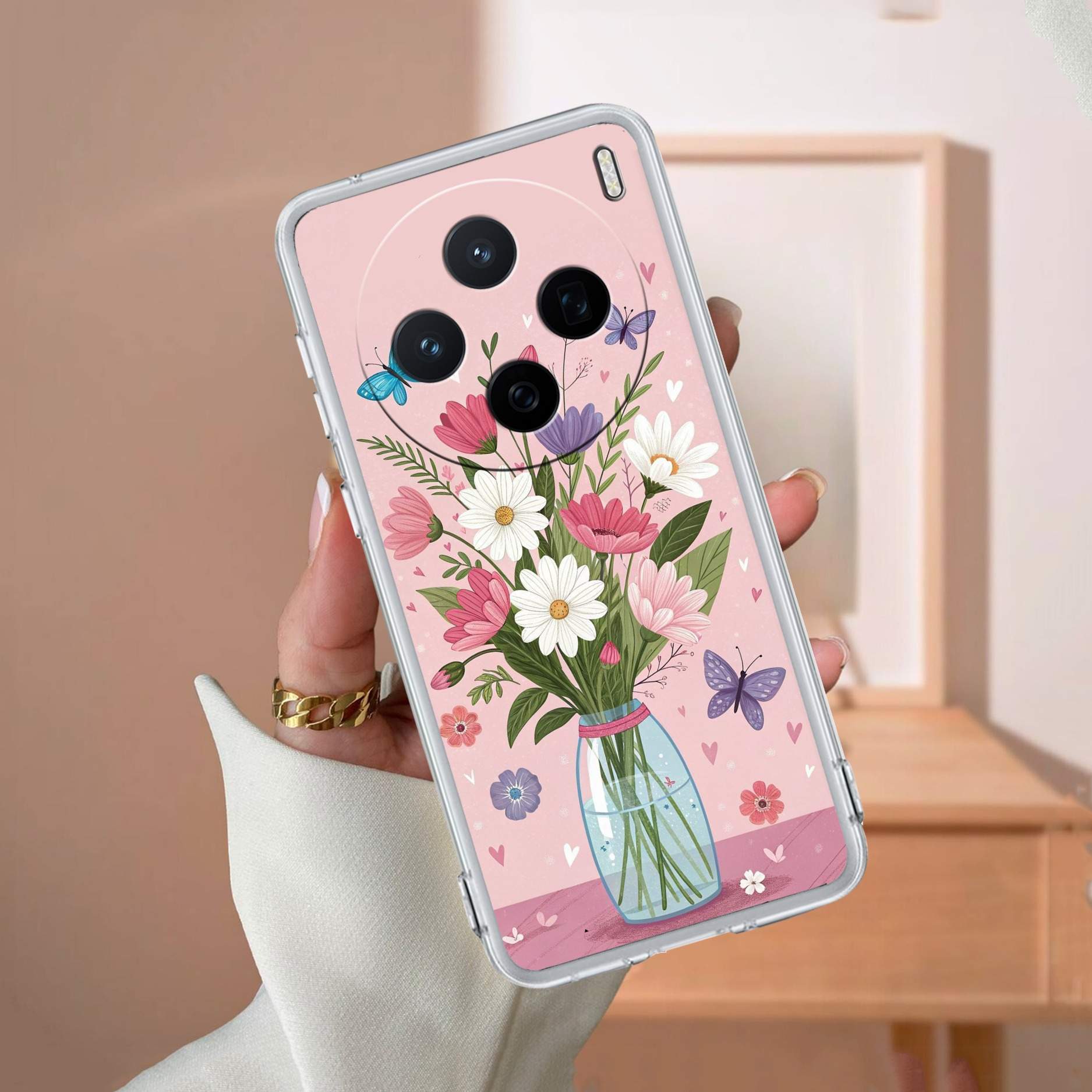 Spring in a Vase Transparent Silicon Case For Vivo X200 5G