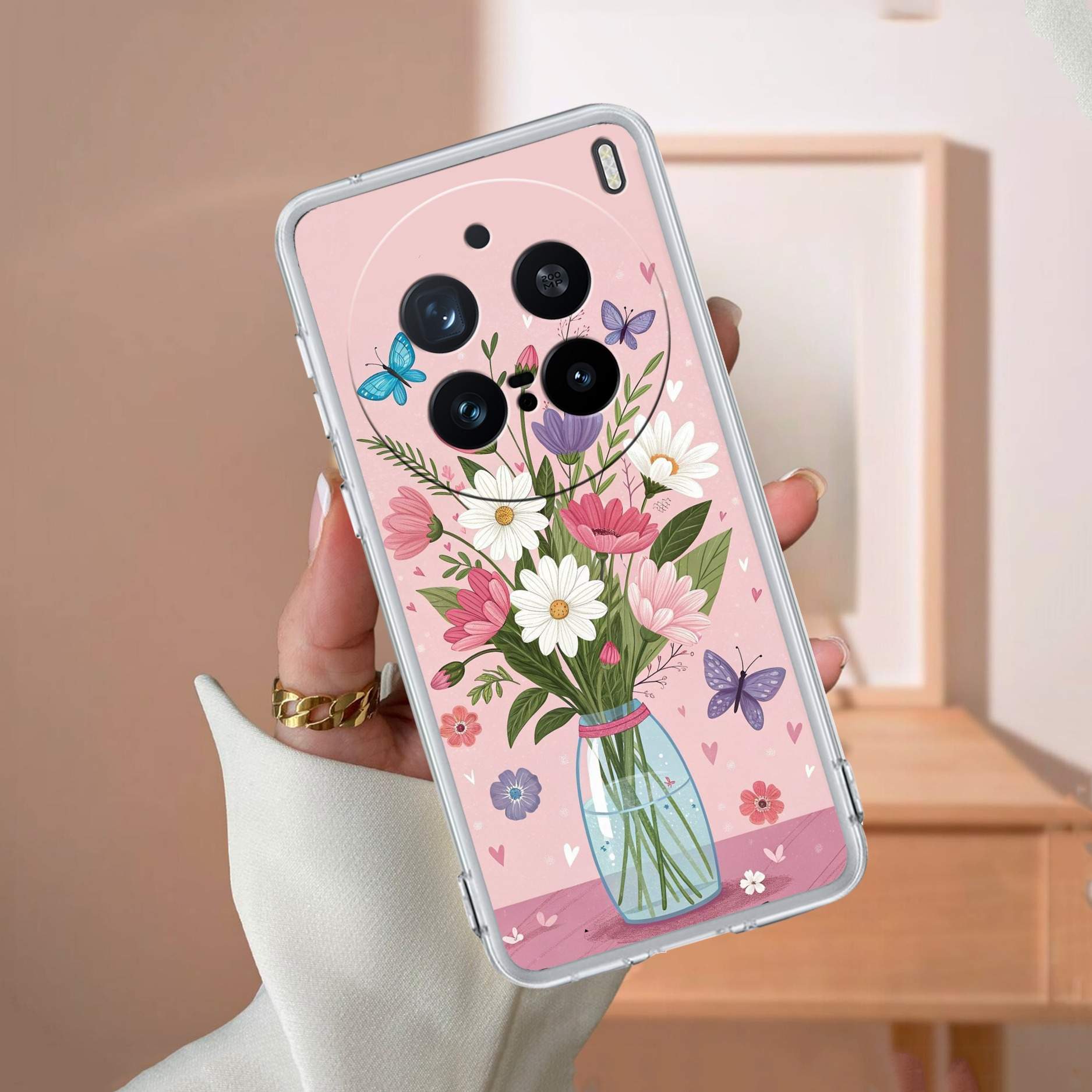 Spring in a Vase Transparent Silicon Case For Vivo X200 Pro 5G