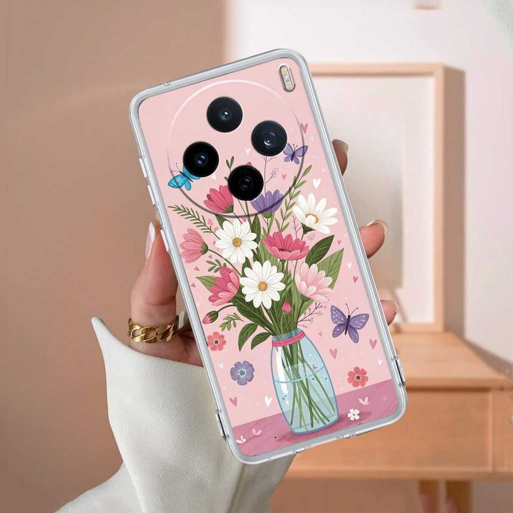 Spring in a Vase Transparent Silicon Case For Vivo