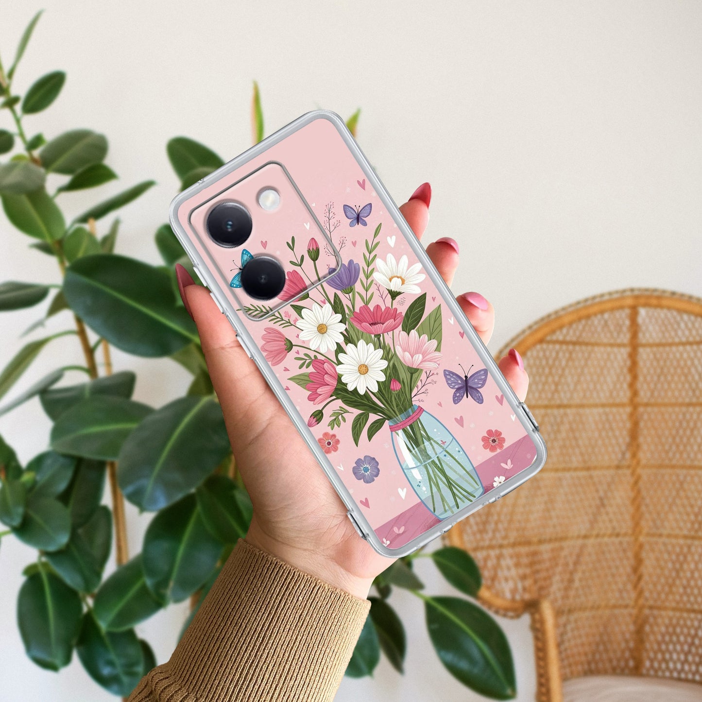 Spring in a Vase Transparent Silicon Case For Vivo