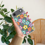 Star Floral Transparent Silicon Case For iPhone 13 Mini