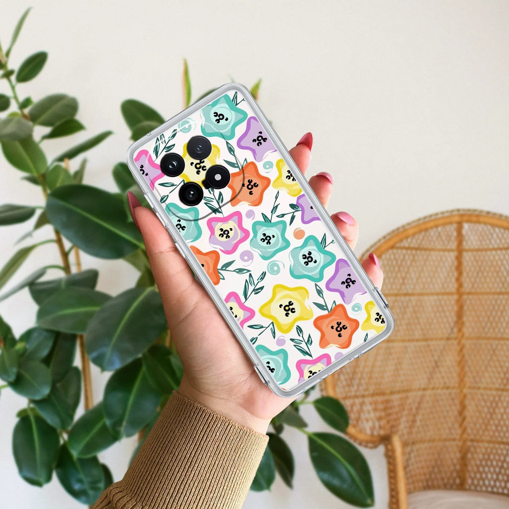 Star Floral Transparent Silicon Case For iQOO 15 5G