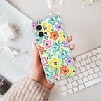 Star Floral Transparent Silicon Case For iQOO Neo 7 Pro 5G