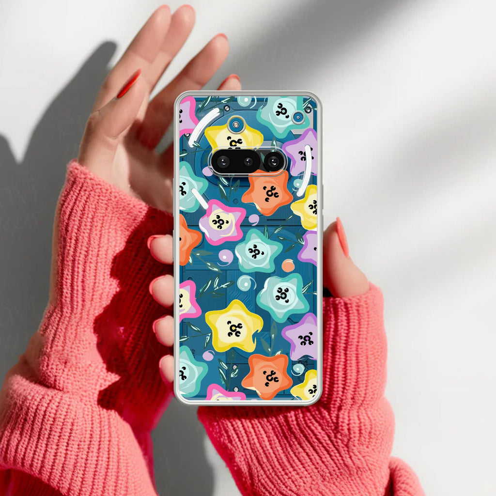 Star Floral Anti Yellow Case For Nothing Phone 3A 5G