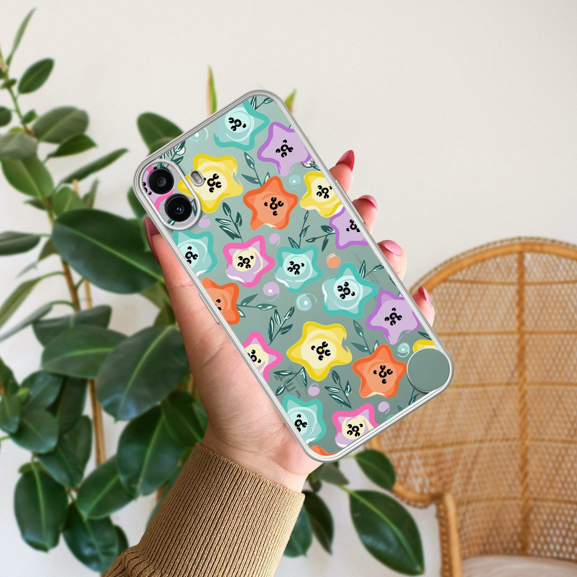 Star Floral Anti Yellow Case For CMF Nothing Phone 1 5G