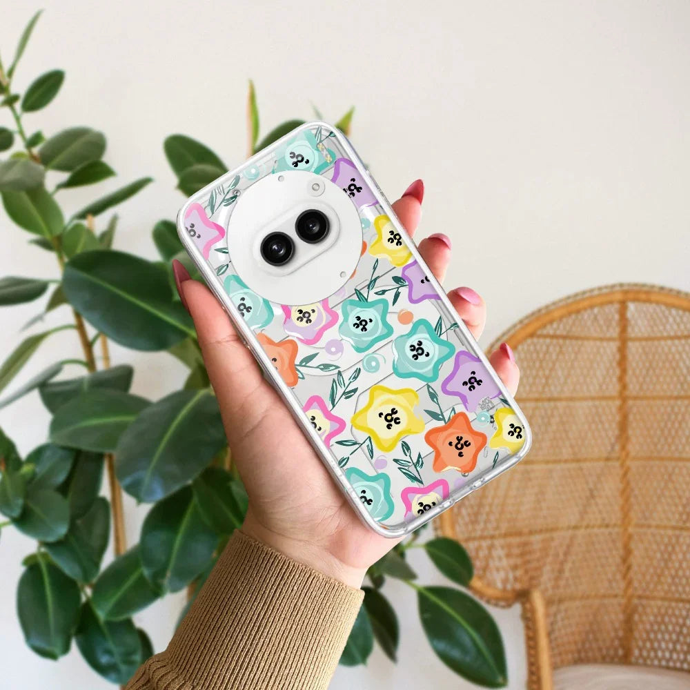 Star Floral Transparent Silicon Case For Nothing - ShopOnCliQ