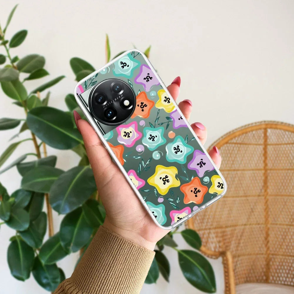 Star Floral Transparent Silicon Case For OnePlus - ShopOnCliQ